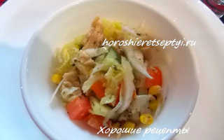 Рецепт салата из курицы и кукурузы