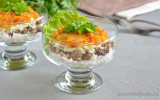 Салат с рисом и шпротами рецепт