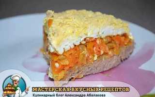 Рецепт печеночного салата с морковью и луком