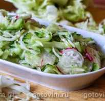 Салат из огурца и капусты рецепт