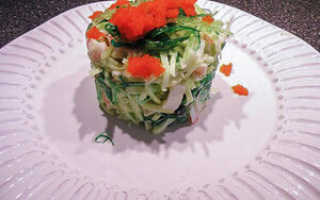 Салат с крабовым мясом рецепт с фото
