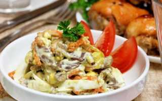 Рецепт салат из куриных желудочков
