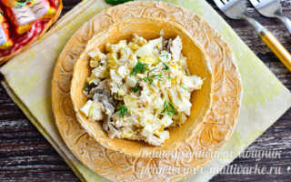 Салат с грибами курицей и картошкой рецепт с фото