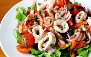 Салат с кальмарами консервированными простой рецепт
