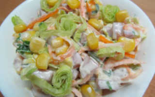 Салат из колбасы и капусты рецепт