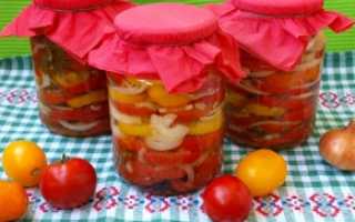 Рецепт салата с помидоров с луком
