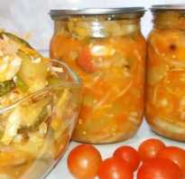 Рецепт салата на зиму из помидор капусты и перца