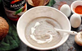 Грибной суп на кокосовом молоке