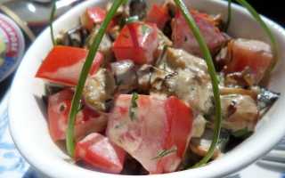 Рецепт салат с баклажанами и грибами