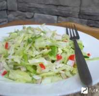 Салат крабовый с капустой и огурцом рецепт