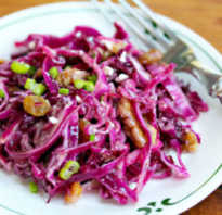 Рецепт салат из фиолетовой капусты