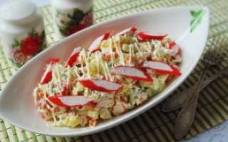 Крабовый салат рецепт простой с картошкой