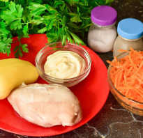 Салат с болгарским перцем и курицей и корейской морковкой рецепт с фото