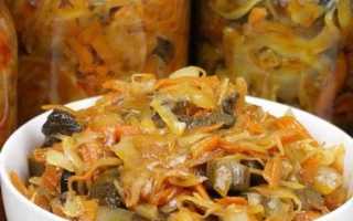Салат солянка с грибами и капустой рецепт на зиму