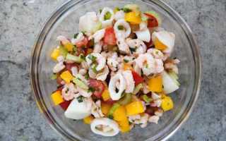 Салат из морепродуктов маринованных рецепт