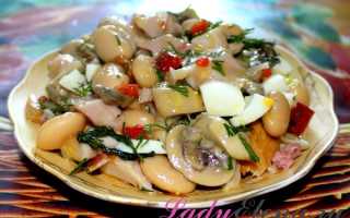 Рецепт салатов с маринованными грибами