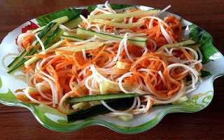 Салат с фунчозой рецепт с фото с овощами и кунжутом