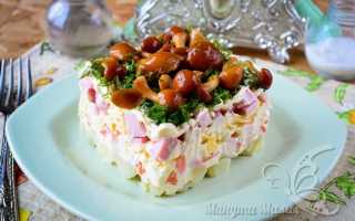Полянка салат рецепт с опятами