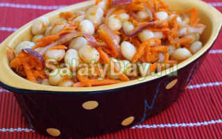 Рецепт салат с фасолью и корейской морковью