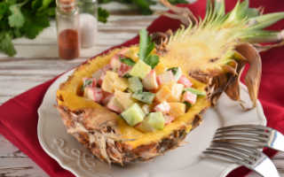 Крабовые палочки ананас сыр рецепт салата