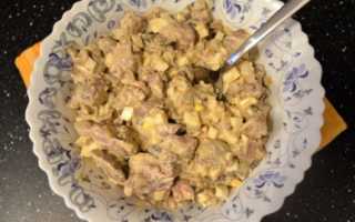 Салат из куриной печени рецепт с грибами