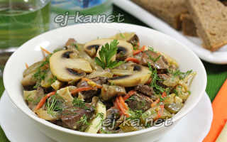 Рецепт салат белорусский с печенью и грибами