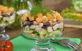 Рецепты салатов с курицей и фасолью