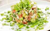 Салат с скумбрией рецепт с фото