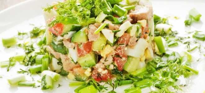 Салат с скумбрией рецепт с фото