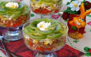 Вкусные салаты на день рождения с фото и рецептами с киви