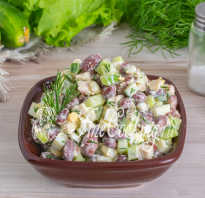 Салат с курицей и фасолью красной рецепт с фото