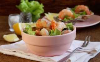 Салат с мидиями и креветками рецепт с фото очень вкусный