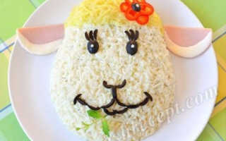 Салат овечка с фото рецепт