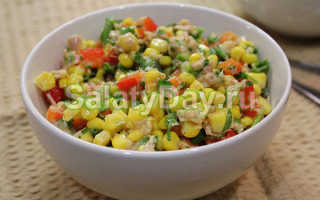 Рецепт салата с кукурузой и тунцом