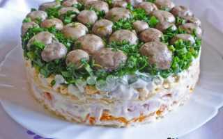 Лесная полянка салат рецепт с фото пошагово
