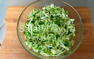 Рецепт салата со свежей капустой и огурцом
