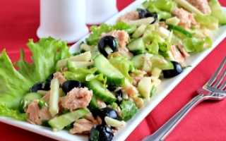 Салат из тунца консервированного простой рецепт