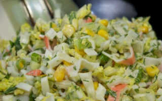 Крабовый салат с пекинской капустой рецепт с фото