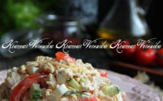 Рецепт салата с куриной грудкой и помидорами
